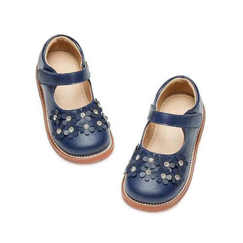 Image of Kiderence Toddler Girl Mary Jane School Uniform Dress Shoes Oxford Flats