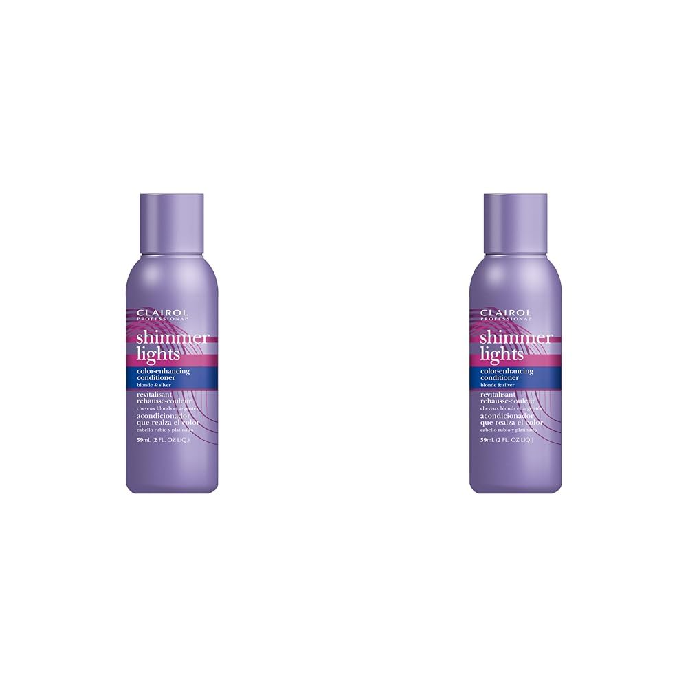 Clairol Professional Shimmer Lights Purple Conditioner | Neutralizes Brass & Yellow Tones | For Blonde, Silver, Gray & Highlighted Hair