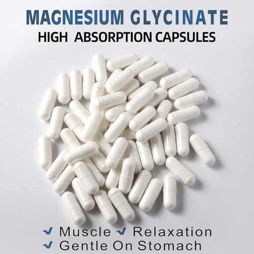 Image of Magnesium Glycinate 400 MG per Serving 100% Chelated for High Absorption, Gentle On Stomach, Non-GMO, 90 Vegetarian Capsules