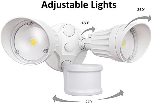 Miniatura 8 de RuggedGrade Turin II Series - Luz LED de seguridad de 30 vatios - Luz de pared de movimiento - 3600 lúmenes, sensor de 240 grados - Carcasa de