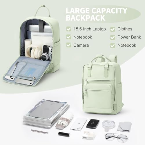 wassdins Mochila de viagem pequena para mulheres, aprovada por companhias aéreas, mochila de viagem,
