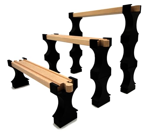 Locorico - 4 Brückenstapel für Zug aus Holz (stapelbar)