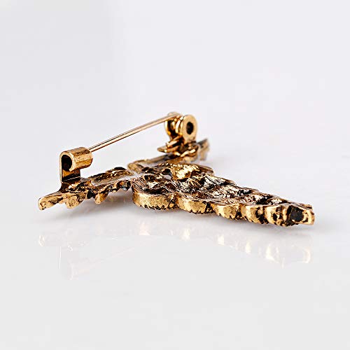 Wll Retro Medical Caduceus Brooch Pin Doctor Nurse Jewelry Gift(Gold) #TOP6