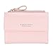 Produktbild Portemonnaie Piebo Mini Börse Täschchen mit Reißverschluss Damen Kleine Geldbeutel PU Leder Brieftasche für Frauen Mädchen (Rosa)
