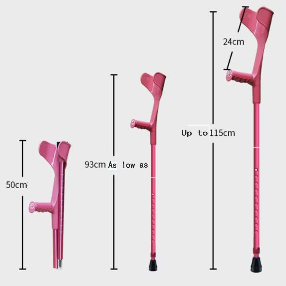 Ajustable Bastones De Caminar, Plegable Muletas De Antebrazo, Regulable Muletas Ortopédicas, Bastón De Aluminio para Mujer(Rosa) (Color : Blue)