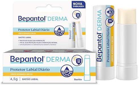 Bepantol Derma Protetor Labial Diário, Hidratante Labial FPS 50, ...