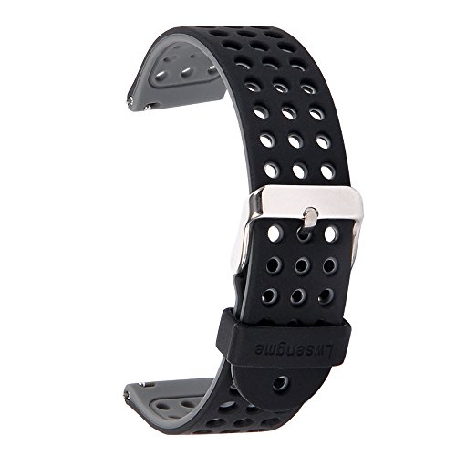 Lwsengme 22mm Watch Band for Samsung Gear S3 Classic/Frontier Smart Watch, AIR Hole Silicone Replacement Bands for Samsung Gear S3 Classic & Frontier