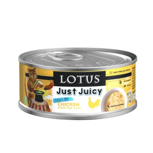 Lotus Just Juicy Cat Canned Food, 24 By 5.3 Oz, Chicken Stew