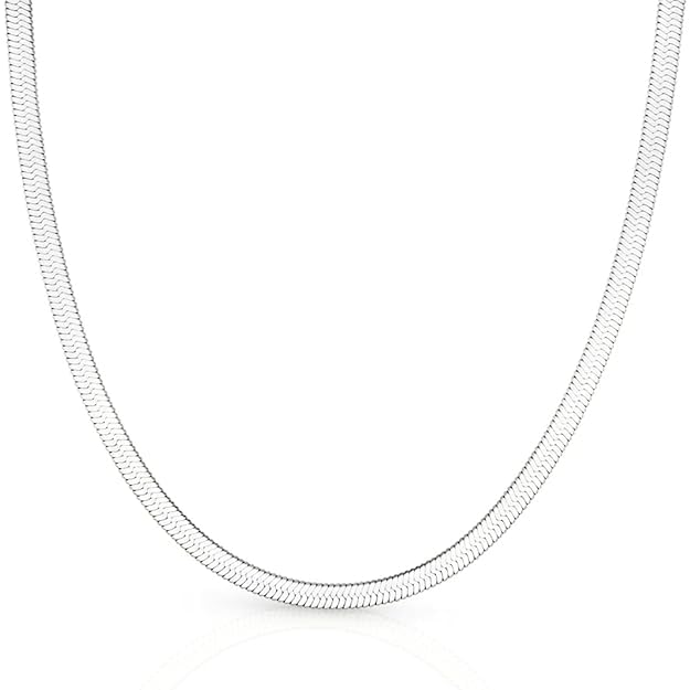 Men's Cuban Link Chain for Man Stylish Silver Necklace for men Waterproof Hypoallergenic Stainless Steel Anti Tarnish Waterproof Rust Resistant, Jewellery for mens Gifts for Boys -39-image-44