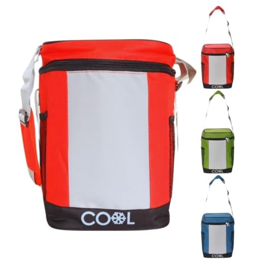 Bolsa Termica Porta Alimentos para El Trabajo De 10L - Nevera Portátil Pequeña para Llevar Comida, Tupper Y Bolsas, Ideal para La Playa - Mochila Nevera (Rojo con Gris)