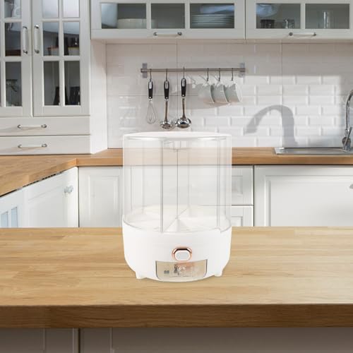 Dispensador de cereales resistente de polipropileno con base estable y seis divisiones 7