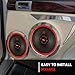 GRTSKY MX65E2 Loudspeaker 6.5 Inch Midrange 480 Watts 4 Ohms Red Bullet, Premium Quality Audio Door Speakers for Car or Truck Stereo Sound System, Red (2 Speakers)