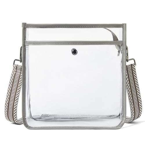 Image of Bluome Clear Bag for Stadium Events 12x12x6, Clear Purses Stadium Bag Crossbody Purses for Concerts Football Games Travel
