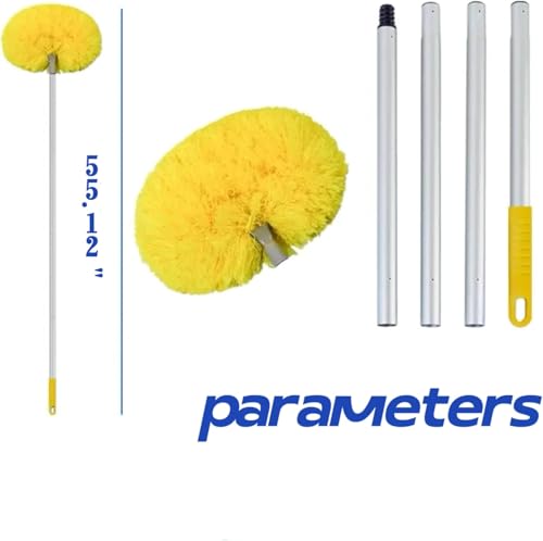 Image of Ceiling fan dust collector, ultra-fine fiber dust collector with extendable extension rod, suitable for cleaning high ceiling fans, furniture, blinds, cars, bookshelf doors, etc.13-50 inches, (yellow)
