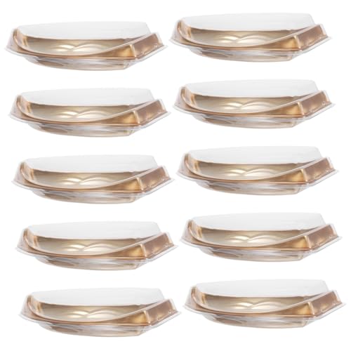 Unomor 10pcs Japanese Sushi Takeout Box Boat-shape Plastic Food Tray Sashimi Plate Sushi Platter Versatile Serving