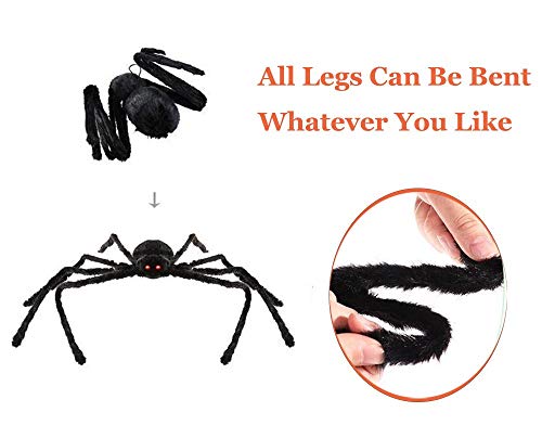 Cooljoy 35 Inch Halloween Decorations Spider Virtual Realistic Hairy Spider Kids Party Favor For Outdoor Indoor #TOP4