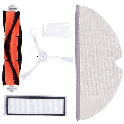 Zerodis Vacuum Cleaner Accessory Tools Main Brush Side Brush Filter Screen Brush Mop Set Replacement Kit Fit for Xiaomi 1C Sweeper Home Floor Tool