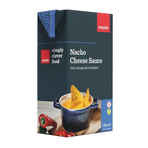 Macphie Nacho Cheese Sauce 1L Smooth & Creamy Cheese Sauce for Nachos Fries Burgers and More | Made with Real Cheddar Cheese. 1 x 1L