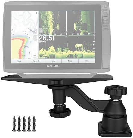 Velpaw Aluminum Fish Finder Swivel Arm Mount for Ultra 126SV,Chartplotters & Depth Finder Mount Compatible with Lowrance,Garmin,Humminbird and More,for Boats