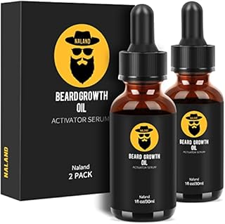 Beard Growth Oil, Beard Oil for Beard Growth, Beard Growth Serum, Beard Serum, Stimulate Beard Growth, Promote Hair Regrowth, Facial Hair Treatment Full Longer Masculine Thick Male Beard Gift (2 pack)