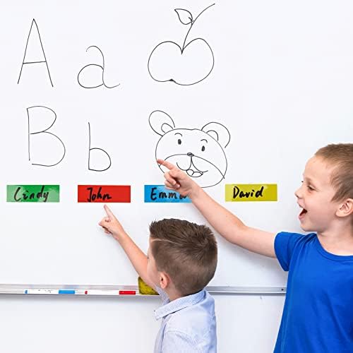 75 PCS Magnetic Dry Erase Labels, Flexible Magnetic Label Stickers For School, Office, Warehouse, Suit for Fridge, File cabinet 7.5 x 2.5 cm