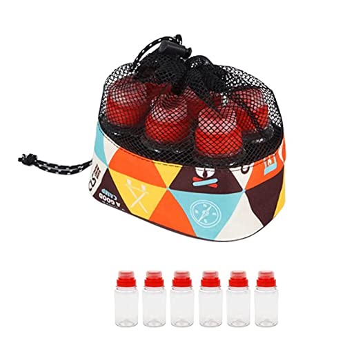 Joyeee Paquete de 6 recipientes vacíos de especias de viaje, juego de recipientes de plástico para especias de aceite de oliva, perfecto para almacenar salsa de soja, condimentos líquidos multiusos