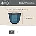 Classic Home and Garden Shaina Planting Pots - Lightweight Indoor & Outdoor Plant Pots - UV-Resistant Resin Flower Pots - Pot Planters for Flowers & Herbs (15” Indigo)