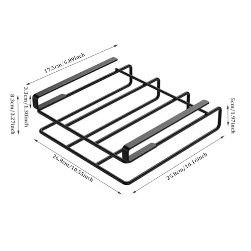 Soporte para tabla de cortar bajo gabinete acero inoxidable negro miniatura 4