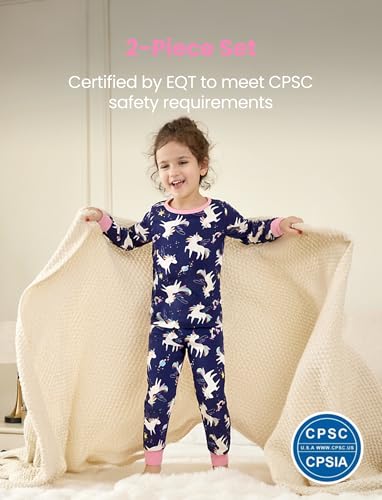 Image of PATPAT Bamboo Viscose Pajama Sets for Toddler Boys & Girls Baby Kids, Ultra-soft Snug fit Pjs Sleepers for Birthday Holiday