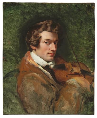 Cuadro de lienzo de Charles Auguste De Bériot por Horace Vernet de 60x90cm para salón