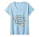 Womens Only The Best Grandma Get Promoted To Great Grandma Gift V-Neck T-Shirt