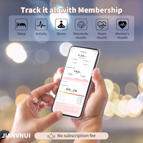 Smart Ring for Women-Men,Health-Fitness Tracker with Heart Rate, Sleep Monitor, Blood Oxygen, HRV, 128 Sports Modes, IP6 - Additional View