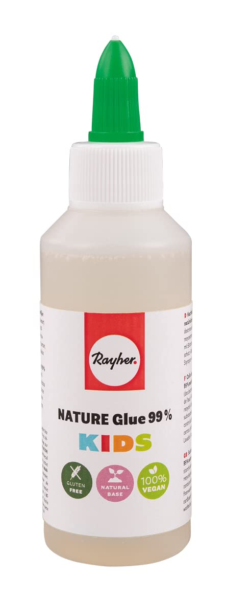 Rayher All Natural Children’s Glue with Applicator Tip for Paper Crafts and School, Washable Multi-Purpose Craft Glue, Vegan, 100ml, 30239000