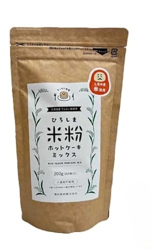 [喜八シェフ考案レシピ付き]米粉・もち粉専用工場で作る 国産米粉ホットケーキミックス プレーン 200g 4袋 140009