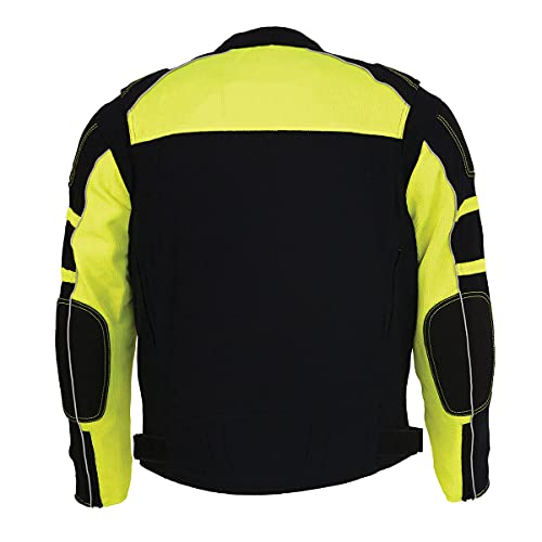 Image of Milwaukee Leather Men's CE Armored All-Season Motorcycle Jacket - Impact Protection Textile Racer Design - Small