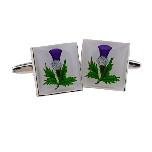 Mancuernillas masculinas RGT Scottish Thistle un tamaño miniatura 1