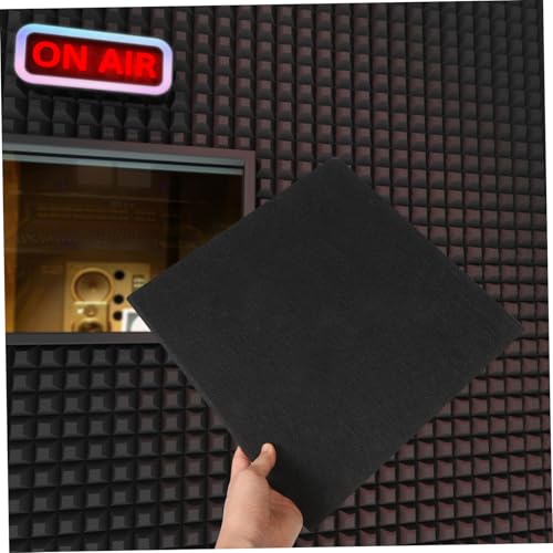 VICASKY 12 piezas paneles acústicos autoadhesivos ignífugos para reducción de ruido, paneles absorbentes para estudio y teatro en casa, fácil instalación miniatura 4