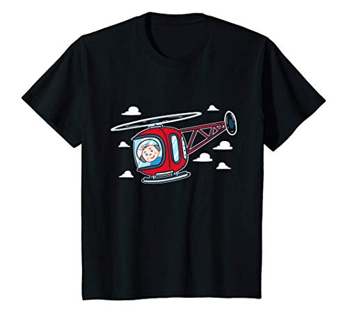 Enfant Petit hélicoptère rouge | drôle de bébé vole hélicoptère T-Shirt