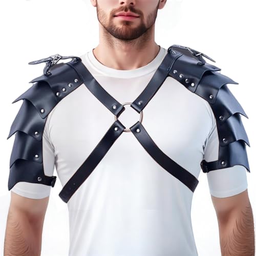 Men's Harness Belt Costume, PU Leather Body Chest for Men Sexy Punk Body Harness Belt, Adjustable Buckle Clothes Outfits, Nightclub Cosplay Clubwear #YZ21