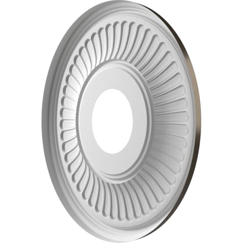 Image of Ekena Millwork 13 inchOD x 3 1 /2 inchID x 3 /4 inchP Berkshire Thermoformed PVC Ceiling Medallion (Fits Canopies up to 5 3 /4 inch), Metallic Dark Bronze