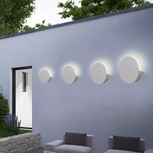 Aplique de pared moderno de aluminio y espejo con luz frontal creativa LED de 5W 4