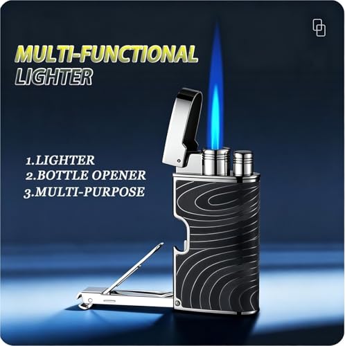 Encendedor metálico a prueba de viento con abridor miniatura 4