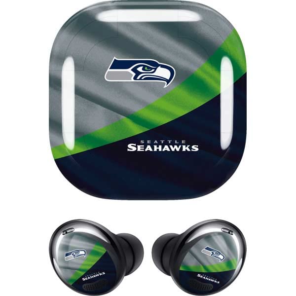 Skinit Decal Audio Skin Compatible with Samsung Galaxy Buds Pro - Officially Licensed NFL Seattle Seahawks Design