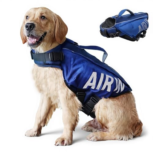 BECROWM Dog Life Jacket Ripstop Dogs Life...