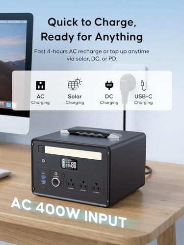 Image of Portable Power Station 1000W 1008Wh LiFePO4 140W USB-C 3AC 8Port