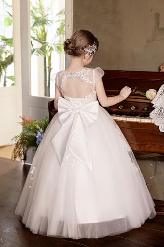 Lace Flower Girl Dress Tulle First Communion Dress for Girls Sequin Pageant Formal Party Birthday Gown3