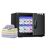 Clickovia Handtuchwärmer, 23L Handtuchheizschrank mit UV-Sterilisation, 360° Rundum-Heizung & Schnellaufheizung, ideal für Kosmetik, Salon, Spa & Zuhause