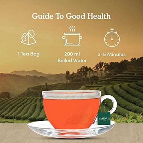 Vahdam, Black Tea Sampler, 5 Teas - Variety Pack | Assorted Black Tea Bags | English Breakfast, Darjeeling, Assam, Earl Grey Teabags | 20 Count | Finest Gift Set & Gift For Lovers