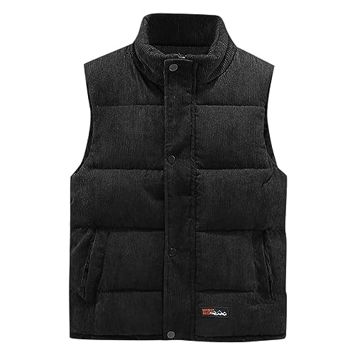 ダウンベスト メンズ コーデュロイ 中綿ベスト おしゃれ 厚手 レトロ 無地 大きいサイズ グレー 黒 ブラウン コーデュロイジャケット メンズ 防寒ベスト メンズ 旅行 登山 釣り アウトドア