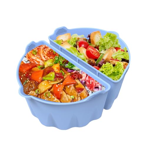 Derwrtup Bandeja de separación para cocción lenta, 1 par apto para utensilios de cocina de 6 a 8 l, reutilizable para cocción lenta, para sopa, tomate y pollo